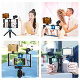 PULUZ 4-in-1-Vlogging-Live-Übertragungs-LED-Selfie-Licht-Videoausrüstungsset...