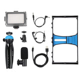 PULUZ 4-in-1-Vlogging-Live-Übertragungs-LED-Selfie-Licht-Videoausrüstungsset...