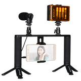 PULUZ 4-in-1-Vlogging-Live-Übertragung, LED-Selfie-Licht, Smartphone-Video...