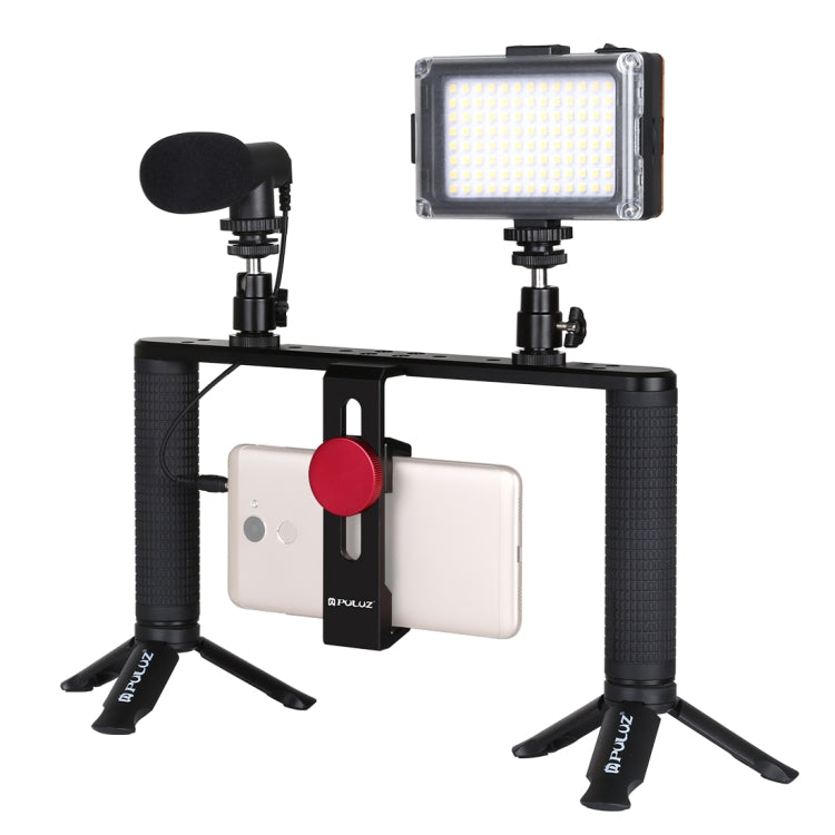 PULUZ 4-in-1-Vlogging-Live-Übertragung, LED-Selfie-Licht, Smartphone-Video...