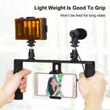 PULUZ 4-in-1-Vlogging-Live-Übertragung, LED-Selfie-Licht, Smartphone-Video...