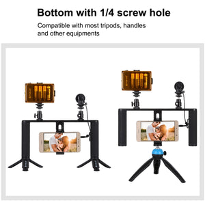 PULUZ 4-in-1-Vlogging-Live-Übertragung, LED-Selfie-Licht, Smartphone-Video...
