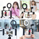 PULUZ 4-in-1-Vlogging-Live-Übertragung, 4,7 Zoll, 12 cm, LED-Ring-Selfie...