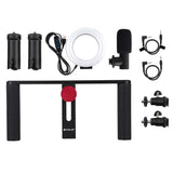 PULUZ 4-in-1-Vlogging-Live-Übertragung, 4,7 Zoll, 12 cm, LED-Ring-Selfie...