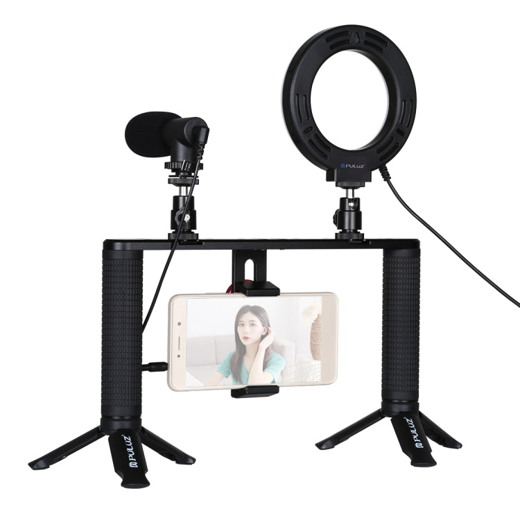 PULUZ 4-in-1-Vlogging-Live-Übertragung, 4,7 Zoll, 12 cm, LED-Ring-Selfie...