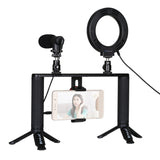 PULUZ 4-in-1-Vlogging-Live-Übertragung, 4,7 Zoll, 12 cm, LED-Ring-Selfie...