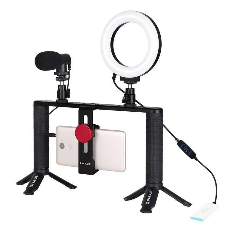 PULUZ 4-in-1-Vlogging-Live-Übertragung, 4,7 Zoll, 12 cm, LED-Ring-Selfie...