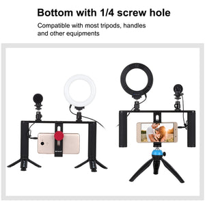 PULUZ 4-in-1-Vlogging-Live-Übertragung, 4,7 Zoll, 12 cm, LED-Ring-Selfie...