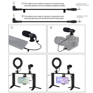 PULUZ 4-in-1-Vlogging-Live-Übertragung, 4,7 Zoll, 12 cm, LED-Ring-Selfie...