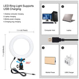 PULUZ 4-in-1-Vlogging-Live-Übertragung, 4,7 Zoll, 12 cm, LED-Ring-Selfie...