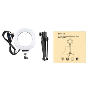 PULUZ 4,7 pouces 12 cm USB 3 modes LED à intensité variable Anneau lumineux Vlogging Photogr...