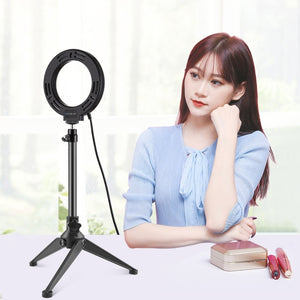 PULUZ 4,7 pouces 12 cm USB 3 modes LED à intensité variable Anneau lumineux Vlogging Photogr...