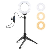 PULUZ 4,7 pouces 12 cm USB 3 modes LED à intensité variable Anneau lumineux Vlogging Photogr...