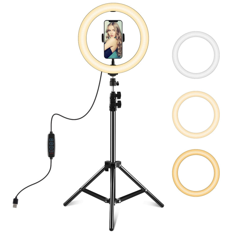 PULUZ Anello luminoso a LED da 10,2 pollici 26 cm + supporto per treppiede da...