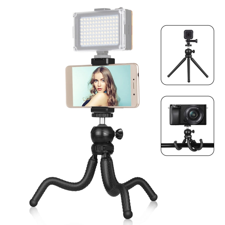 PULUZ Mini Octopus Supporto per treppiede flessibile con testa a sfera e mors...
