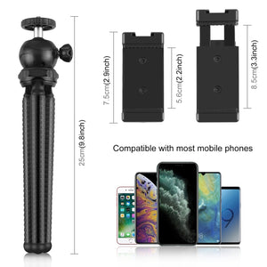 PULUZ Mini Octopus Supporto per treppiede flessibile con testa a sfera e mors...