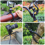 PULUZ Mini Octopus Supporto per treppiede flessibile con testa a sfera e mors...