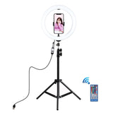 PULUZ 1,1 m Stativständer + 10,2 Zoll 26 cm RGBW-LED-Ring ...