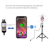 PULUZ 1,1 m Stativständer + 10,2 Zoll 26 cm RGBW-LED-Ring ...