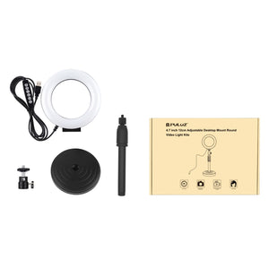 PULUZ 4,7 pollici 12 cm Anello luminoso con superficie curva + Base rotonda S...