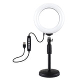 PULUZ 6,2 pollici 16 cm USB 10 modalità 8 colori RGBW dimmerabile anello LED ...