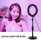 PULUZ 6,2 pollici 16 cm USB 10 modalità 8 colori RGBW dimmerabile anello LED ...