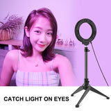 PULUZ 4,7 pollici 12 cm USB 10 modalità 8 colori RGBW dimmerabile anello LED ...