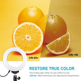 PULUZ 4,7 pollici 12 cm USB 10 modalità 8 colori RGBW dimmerabile anello LED ...