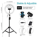 Kit di trasmissione per luce anulare LED RGBW con superficie curva PULUZ da 26 cm