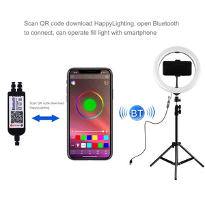 Kit di trasmissione per luce anulare LED RGBW con superficie curva PULUZ da 26 cm