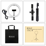 Kit di trasmissione dal vivo con luce video per vlogging ad anello LED PULUZ da 26 cm