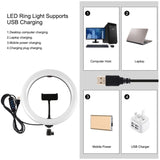 Kit di trasmissione dal vivo con luce video per vlogging ad anello LED PULUZ da 26 cm
