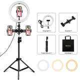 Kit di trasmissione dal vivo con luce video per vlogging ad anello LED PULUZ da 26 cm