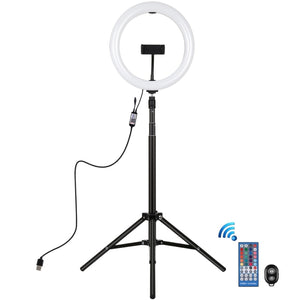 PULUZ 10,2 pollici 26 cm RGBW Luce + 1,65 m Supporto per treppiede Superficie...