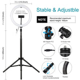 PULUZ 10,2 pollici 26 cm RGBW Luce + 1,65 m Supporto per treppiede Superficie...