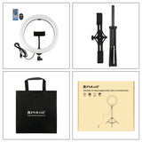 PULUZ 10,2 pollici 26 cm RGBW Luce + 1,65 m Supporto per treppiede + Doppio s...