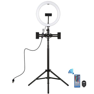 PULUZ 10,2 pollici 26 cm RGBW Luce + 1,65 m Supporto per treppiede + Doppio s...