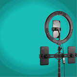 PULUZ 10,2 pollici 26 cm RGBW Luce + 1,65 m Supporto per treppiede + Doppio s...