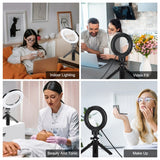 PULUZ 4,7 pollici 12 cm USB 3 modalità dimmerabile anello LED Vlogging fotogr...
