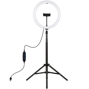 PULUZ 11,8 pollici 30 cm luce + 1,65 m supporto per treppiede superficie curv...
