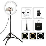 PULUZ 11,8 pollici 30 cm luce + 1,65 m supporto per treppiede superficie curv...