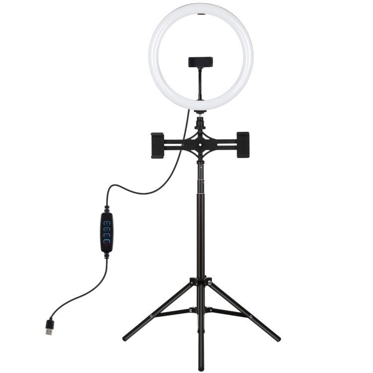 PULUZ 11,8 pollici 30 cm luce + treppiede da 1,65 m + supporto per doppio tel...