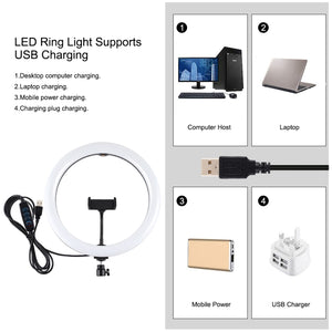 PULUZ 11,8 pollici 30 cm luce + treppiede da 1,65 m + supporto per doppio tel...