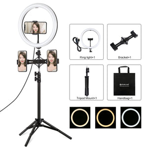 PULUZ Luce da 11,8 pollici 30 cm + Supporto per treppiede da 1,1 m + Staffe p...