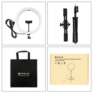 PULUZ Luce da 11,8 pollici 30 cm + Supporto per treppiede da 1,1 m + Staffe p...