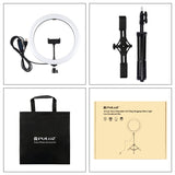 PULUZ Luce da 11,8 pollici 30 cm + Supporto per treppiede da 1,1 m + Staffe p...