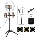 PULUZ Luce da 11,8 pollici 30 cm + Supporto per treppiede da 1,1 m + Staffe p...