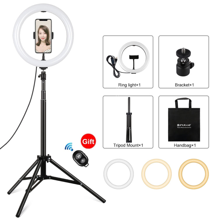PULUZ 10,2 pollici 26 cm Luce + 1,65 m Supporto per treppiede Superficie curv...