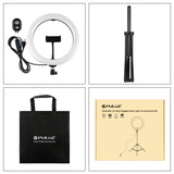 PULUZ 10,2 pollici 26 cm Luce + 1,65 m Supporto per treppiede Superficie curv...