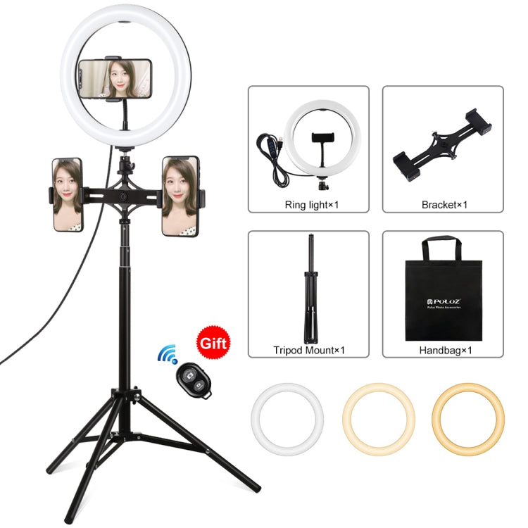 PULUZ 1,65 m Supporto per treppiede + Staffe per doppio telefono + Superficie...